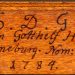 11 Hoffmann clavichord, inscription on reverse of the nameboard