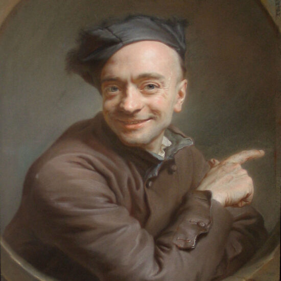 MAURICE QUENTIN DE LA TOUR, Self-portrait, L’autoportrait à l’index or L’autoportrait à l’œil de bœuf