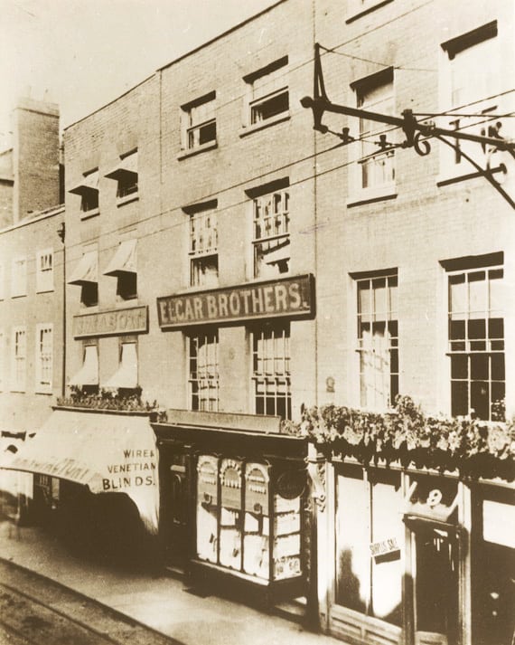 Elgar Bros. premises in Worcester