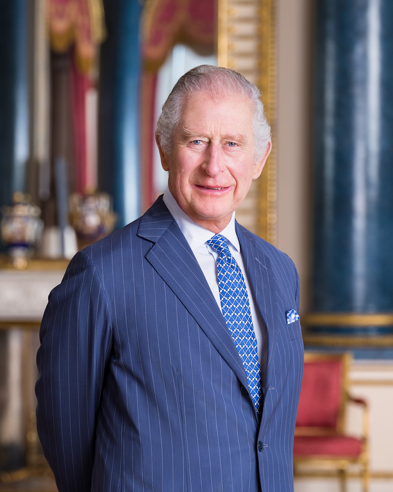 King Charles III portrait. Photograph by Hugo Burnand